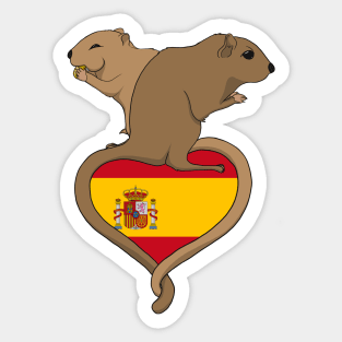 Gerbil Spain (light) Sticker